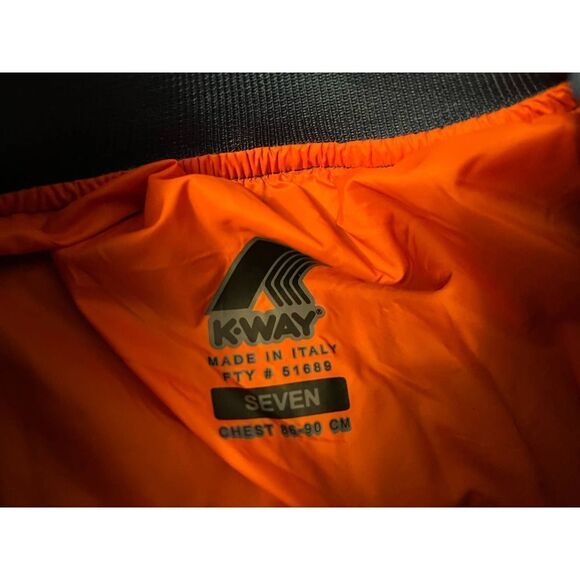 K-way Anouk KL Chamois Blue Leather Size 7 Jacket - Picture 5 of 7